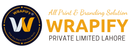 Wrapify logo for digital printing, branding, packaging design, and corporate branding services
